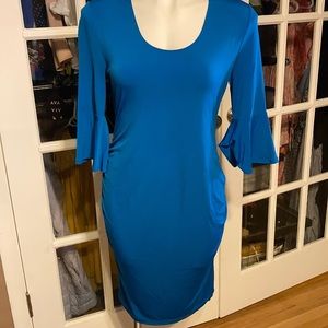 Sexy turquoise midi dress